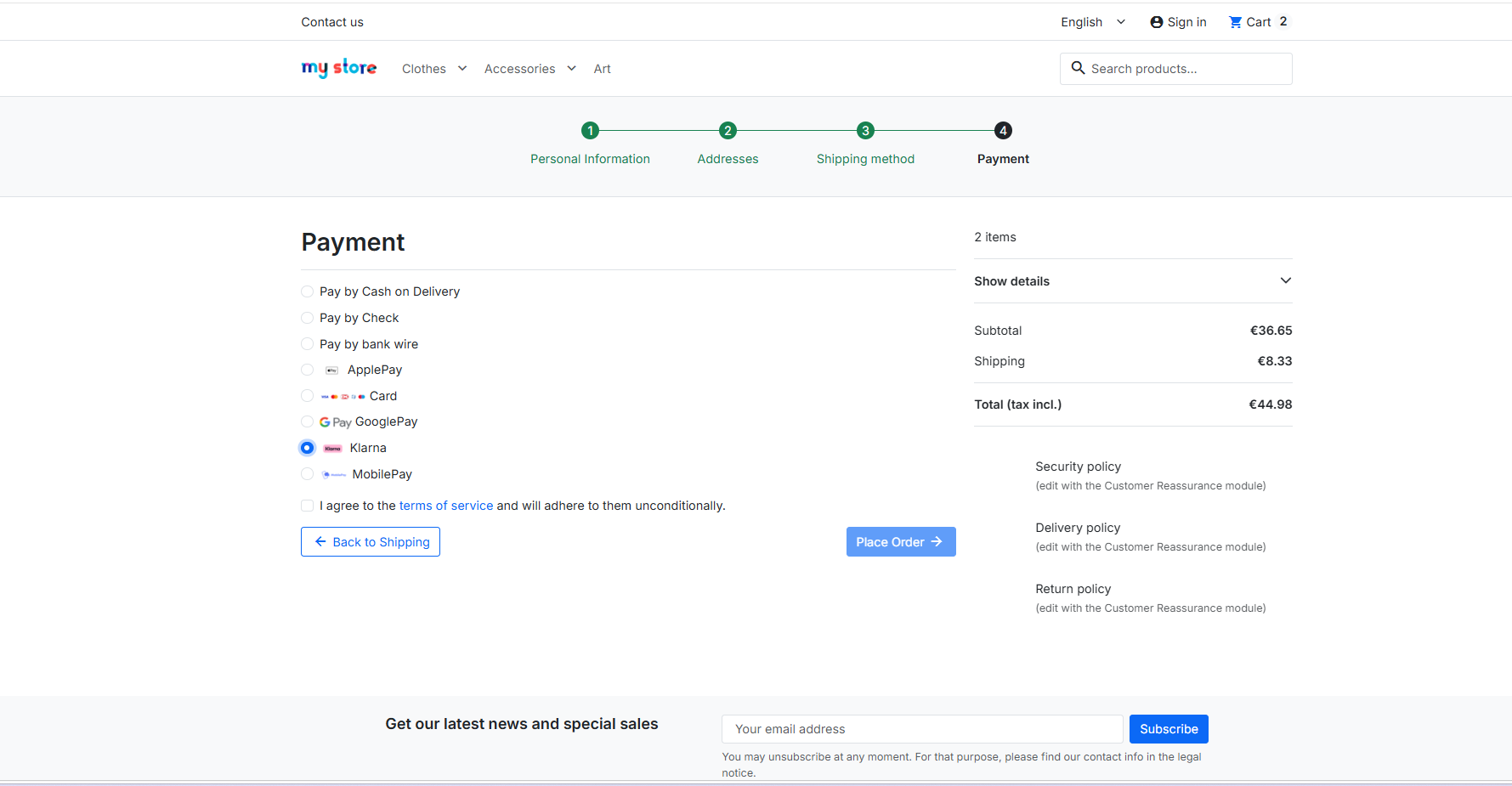 Payment Method Splitting