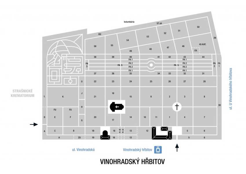 Vinohradský hřbitov: Informace, otevírací doba, mapa, zajímavosti