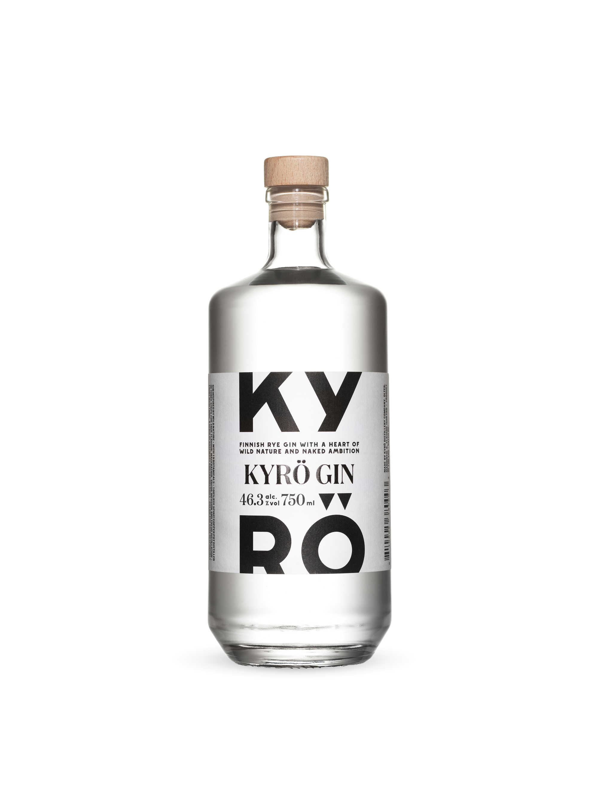 750 ml pullo kansainvälisesti palkittua Kyrö Giniä, joka aiemmin tunnettiin nimellä Napue Gin.
