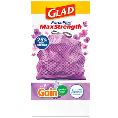 Purple Moonlight Breeze Scent ForceFlex MaxStrength™ Trash Bags