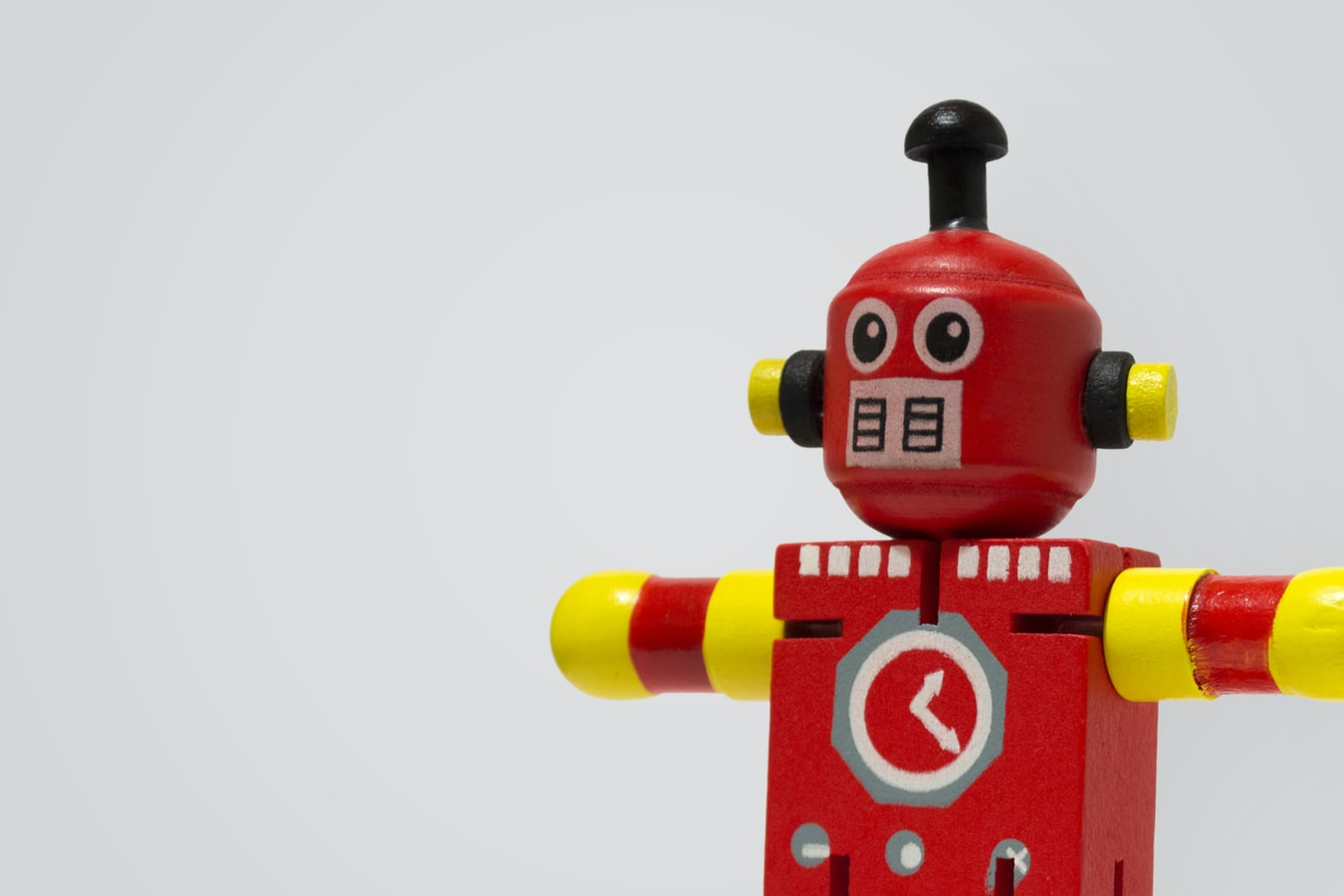 A Robot in Red and Yellow 