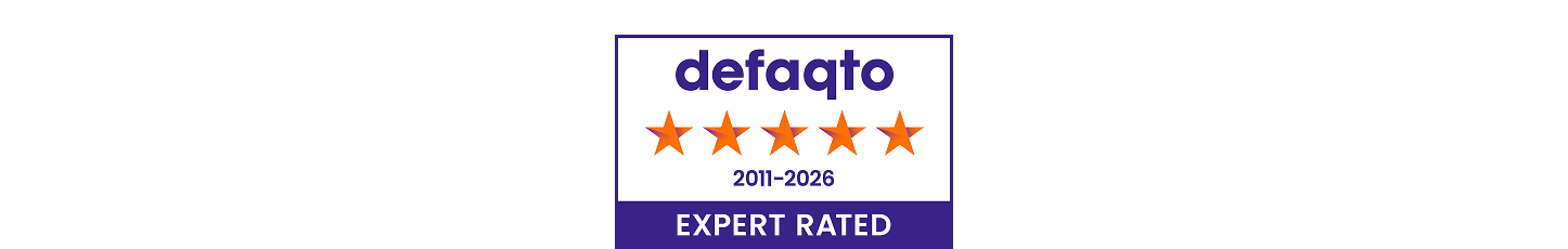 Defaqto 5 stars. 2011-2026. Expert rated.
