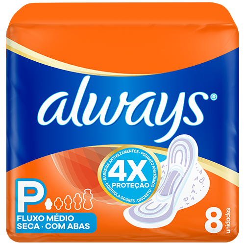Absorvente Always Super Proteção Com Abas Seca