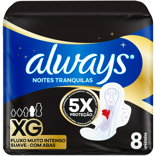 Absorvente Always Noturno Noites Tranquilas Com Abas Suave