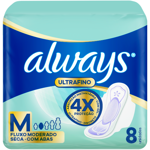 Absorvente Always Dia Ultrafino Com Abas Seca