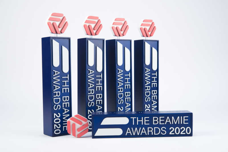 beamie awards 2020 trophies different angle