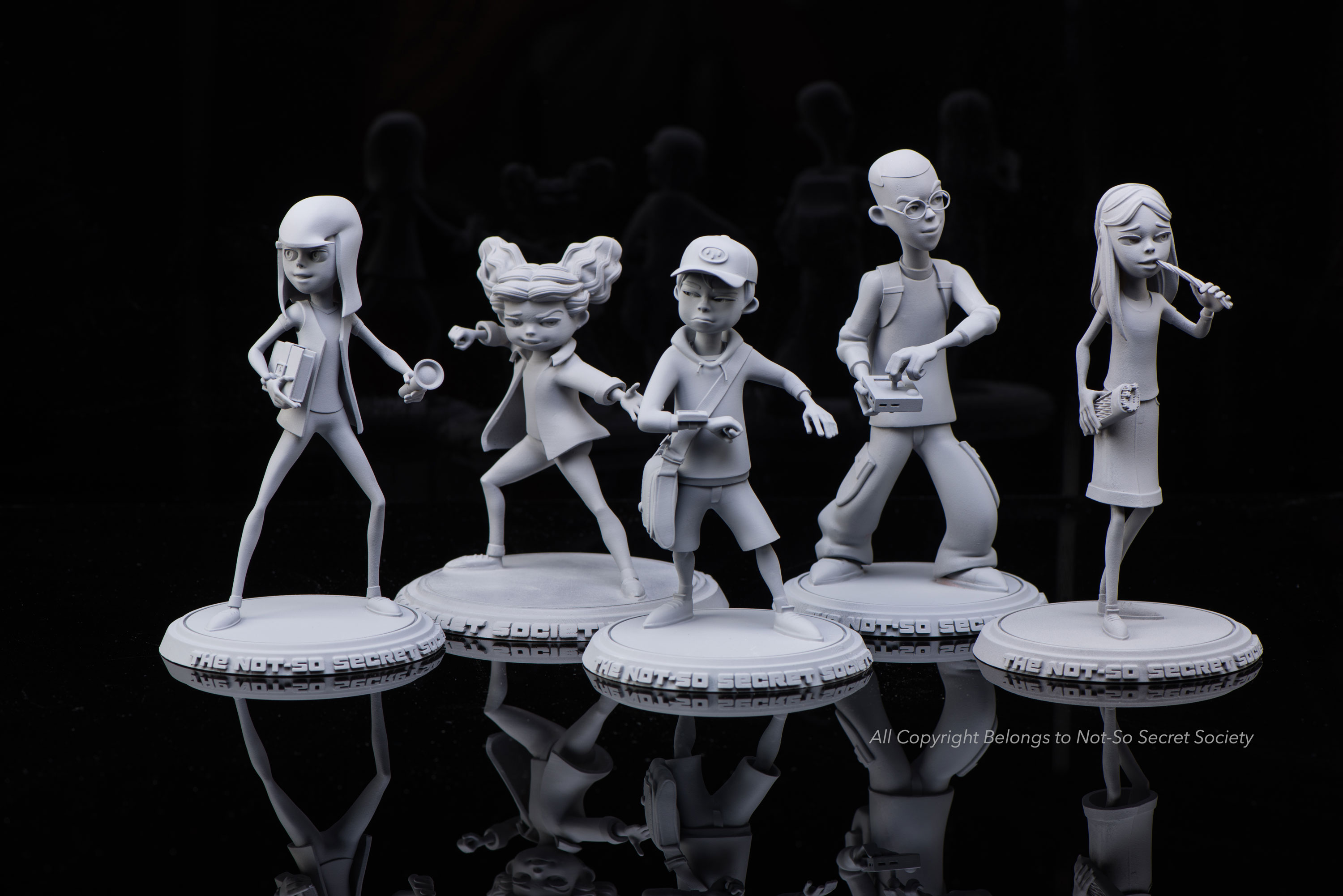 3d printed The not-so secret society characters