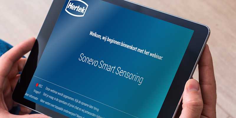 Webinar: 'Sonevo Smart Sensoring toezichthoudende domotica'