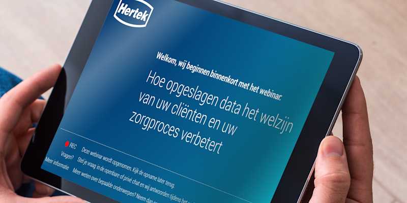 Webinar: 'Hoe opgeslagen data het welzijn van uw cliënten en uw zorgproces verbetert'