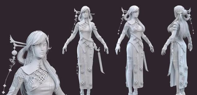 How to Create a Stylized Cheongsam Girl in ZBrush and 3ds Max(1)