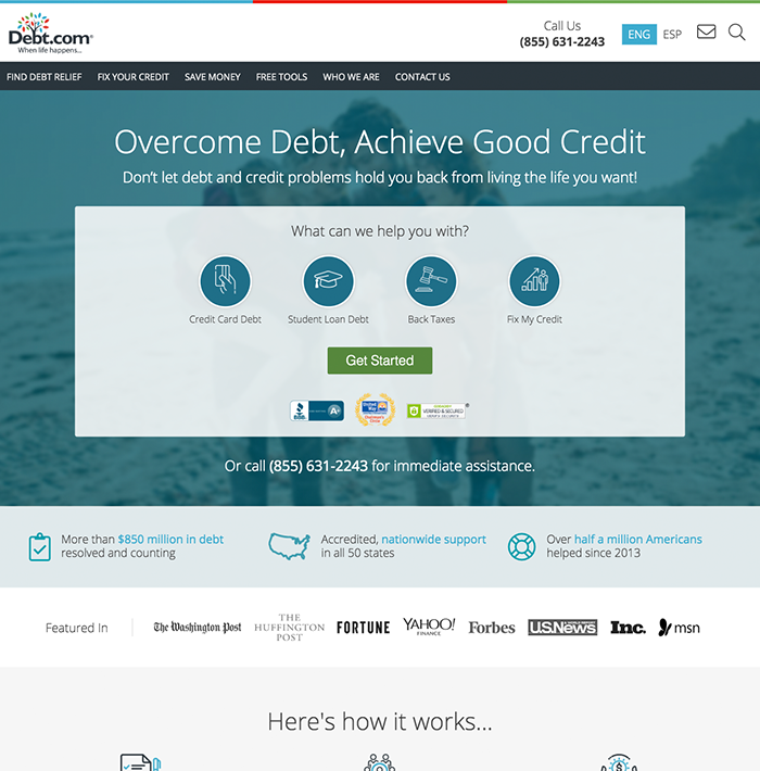Debt.com screenshot