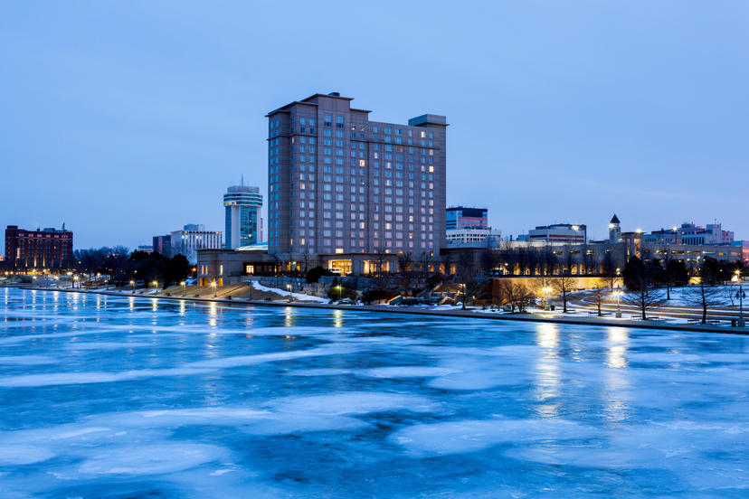 10 Best Cities in America for Single Parents - Waterfront view of Wichita, KS. 
