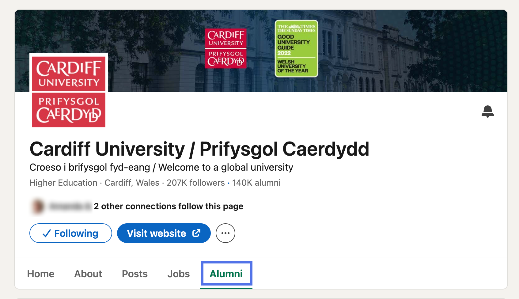 linkedin alumni search