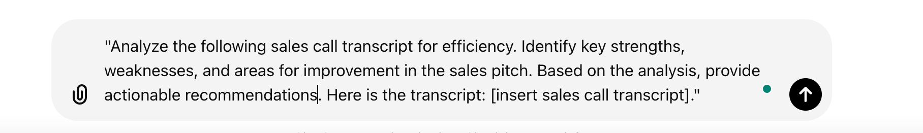 chat gpt prompt analyze sales calls