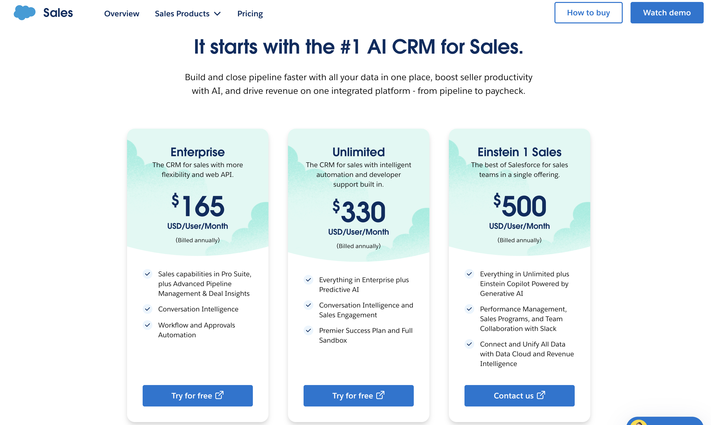 einstein salesforce pricing