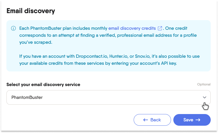 email discovery service