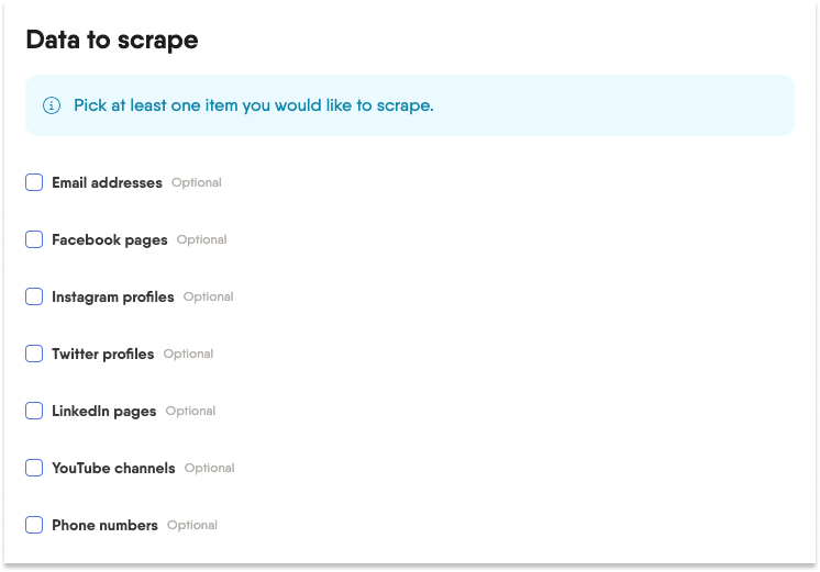 data to scrape