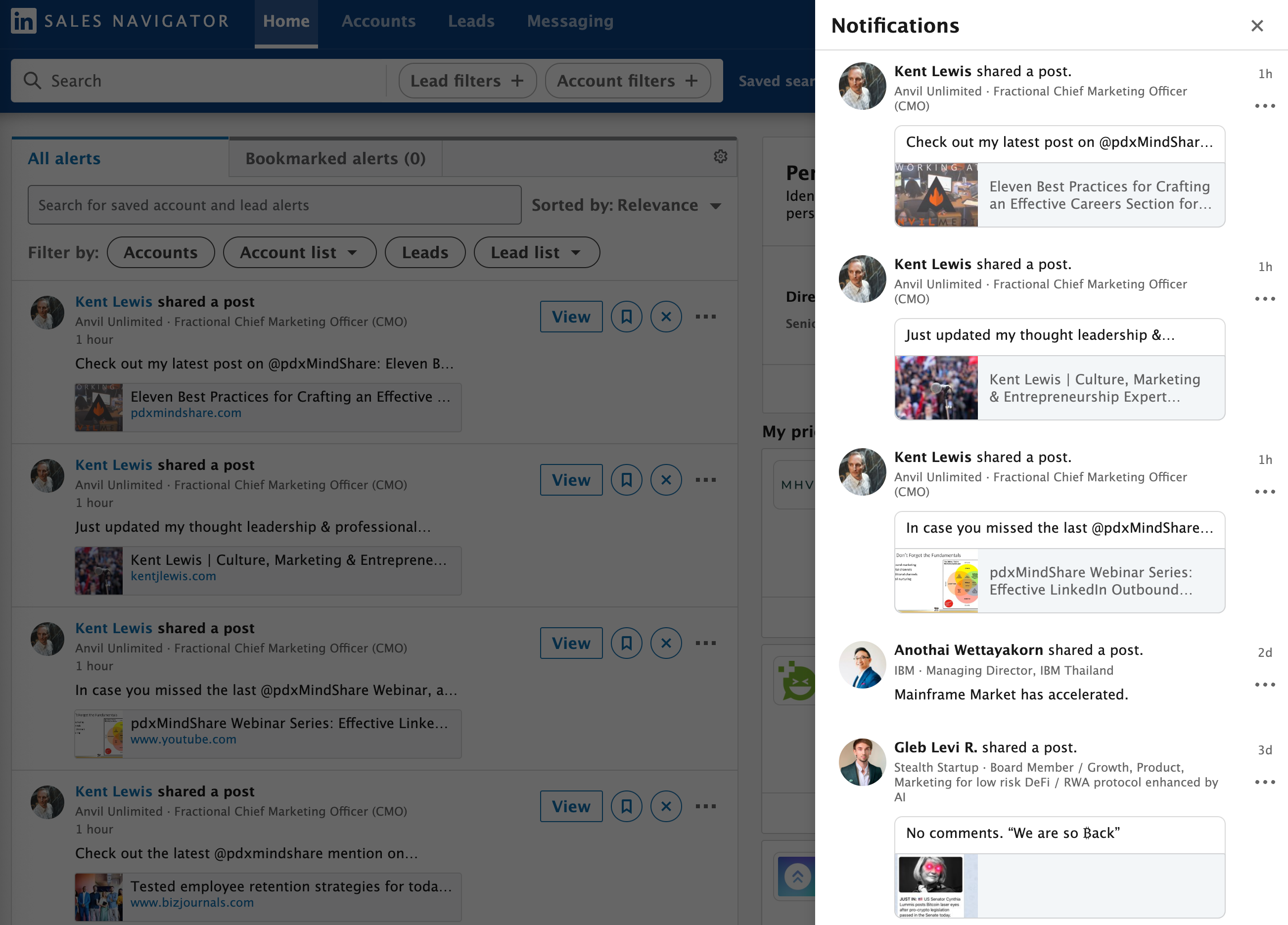 sales navigator alerts