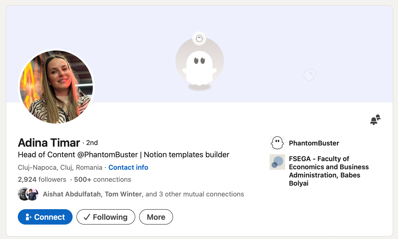 personal profile linkedin