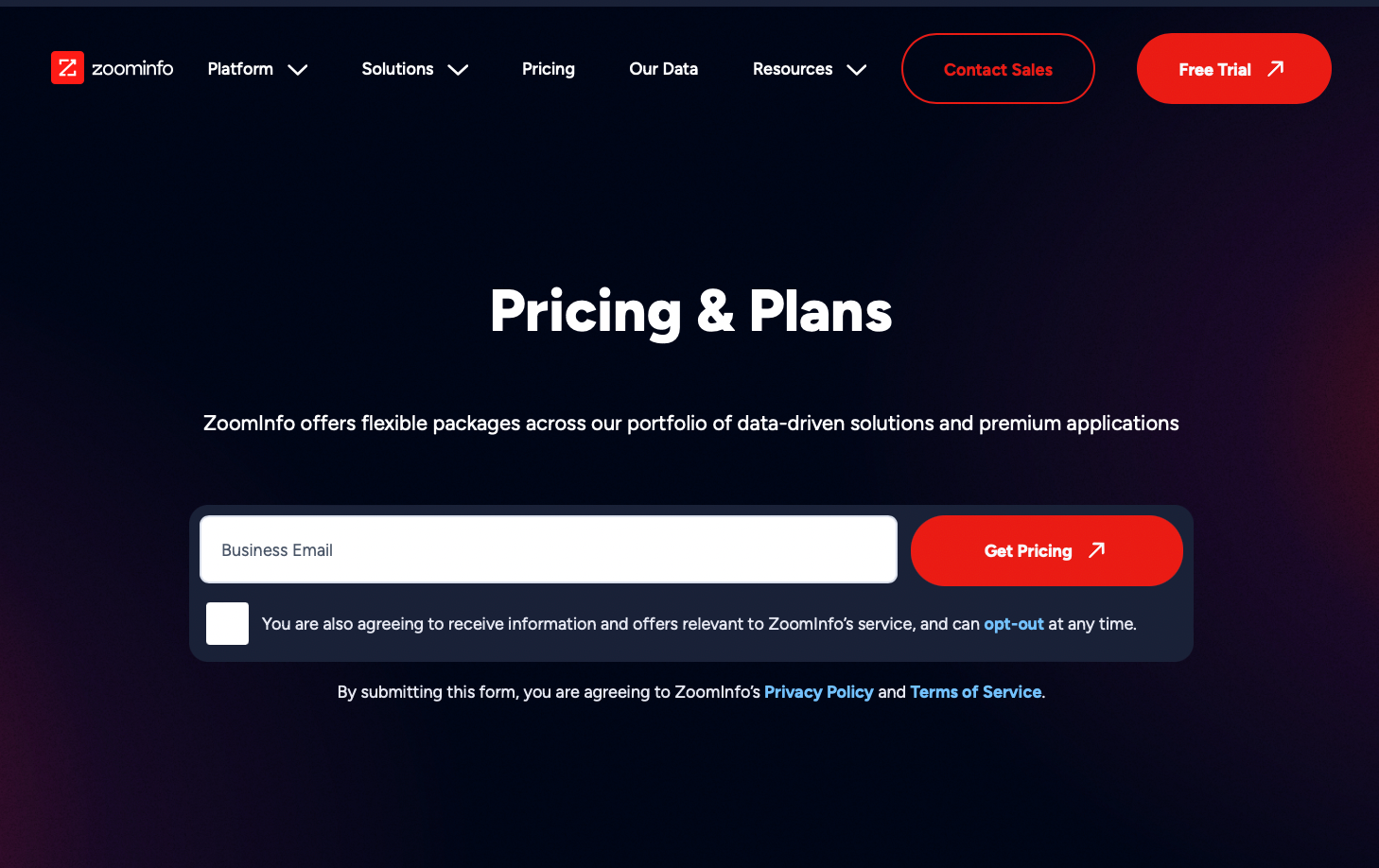 zoominfo pricing
