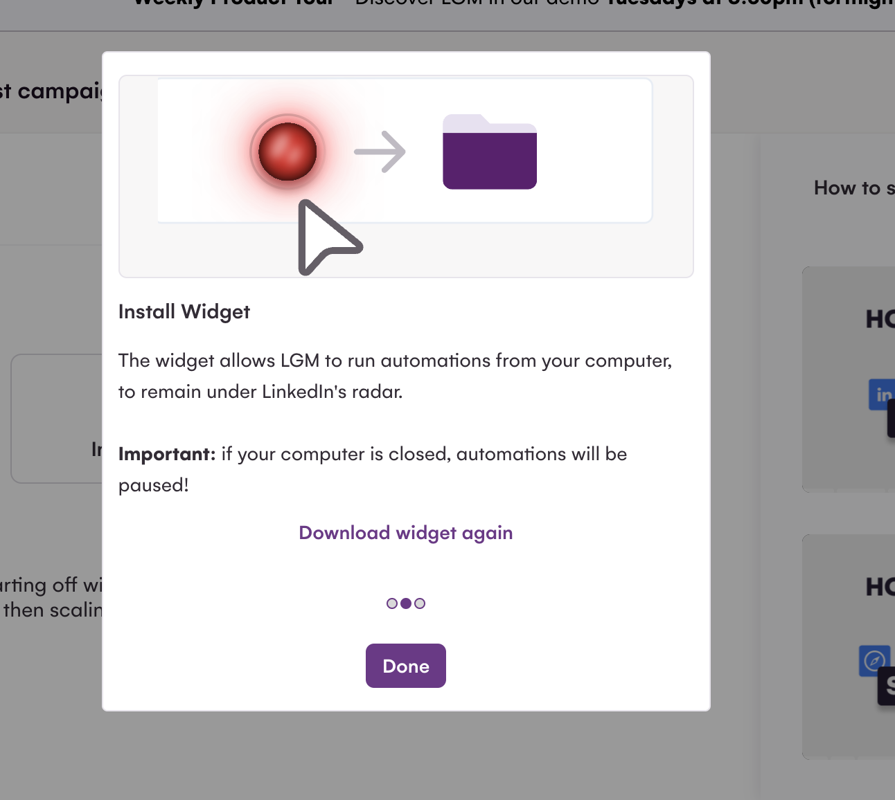 la growth machine widget