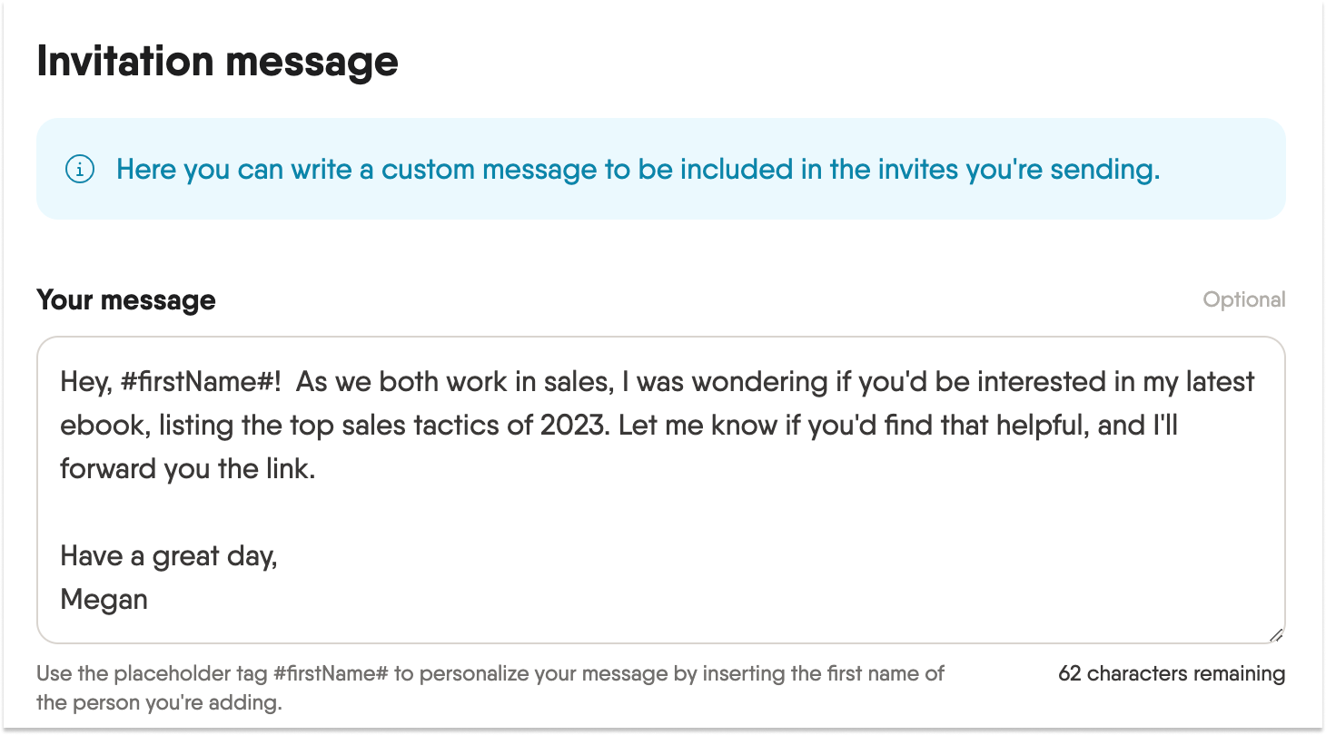 connection message