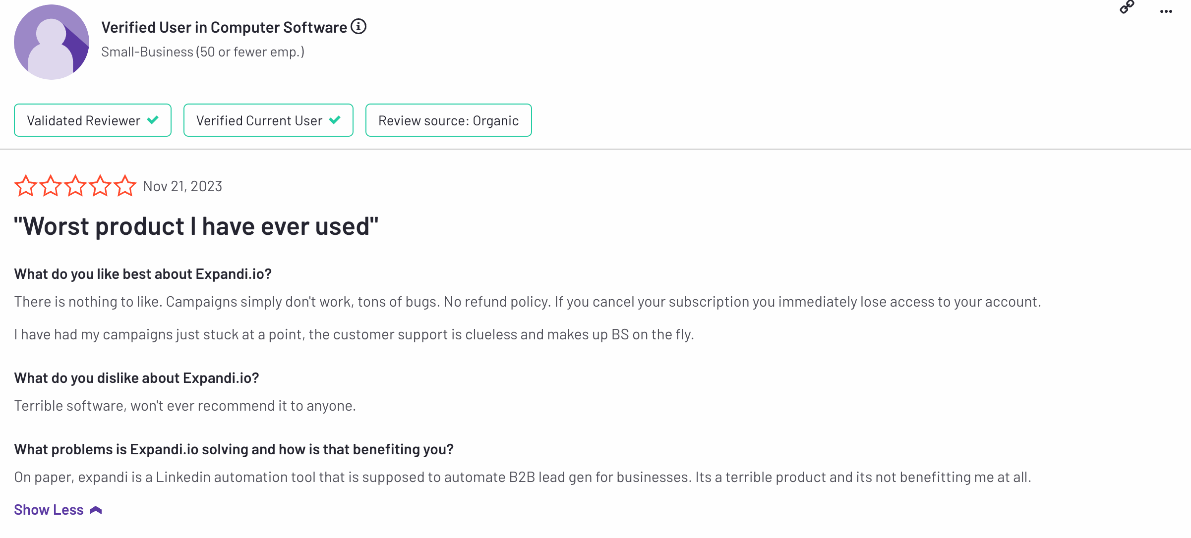 expandi review worst product