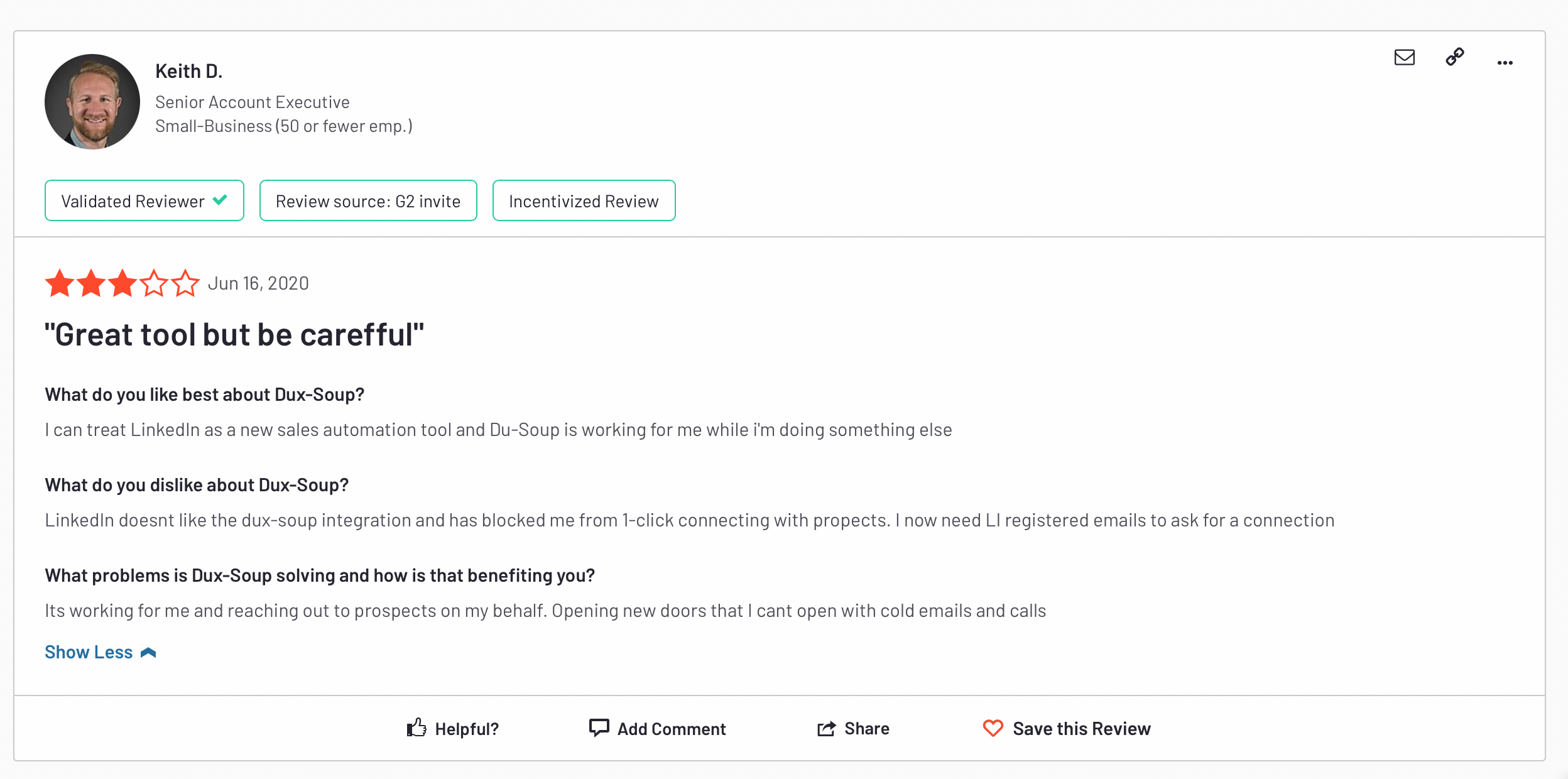 dux soup review