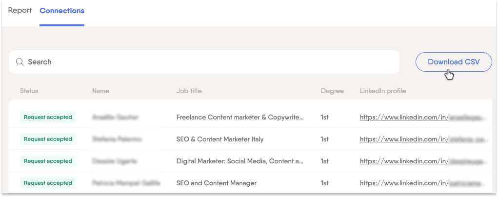 linkedin search to lead connection