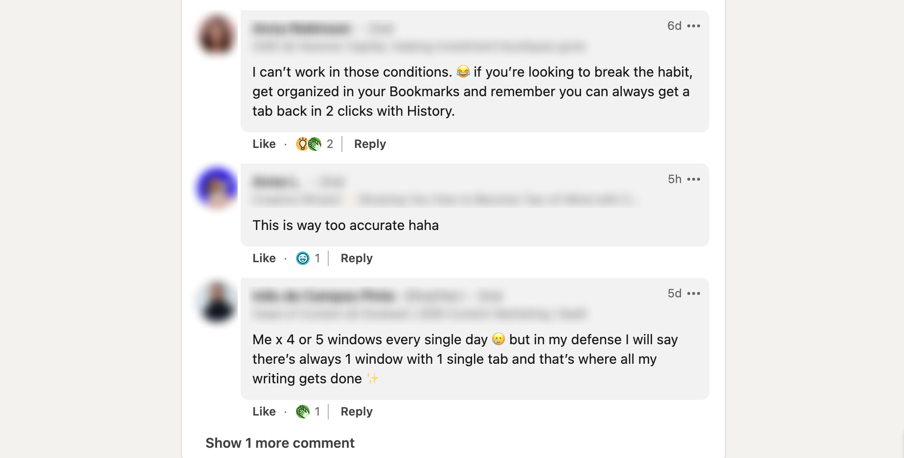 linkedin comments scrape
