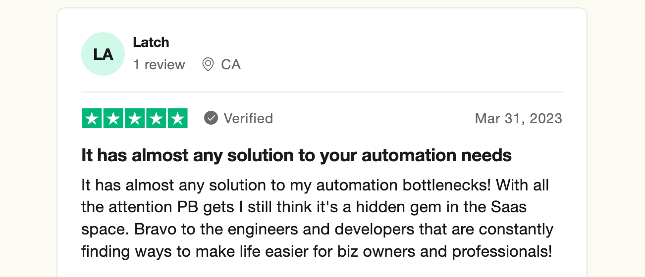 phantombuster review trustpilot 1