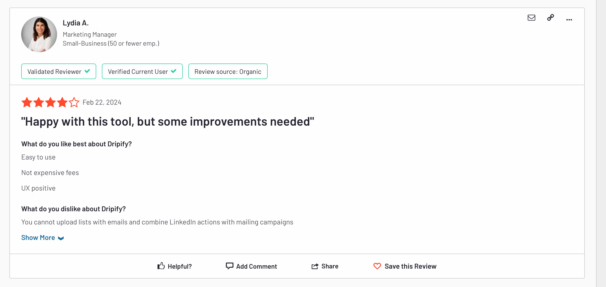 dripify review improvements needed