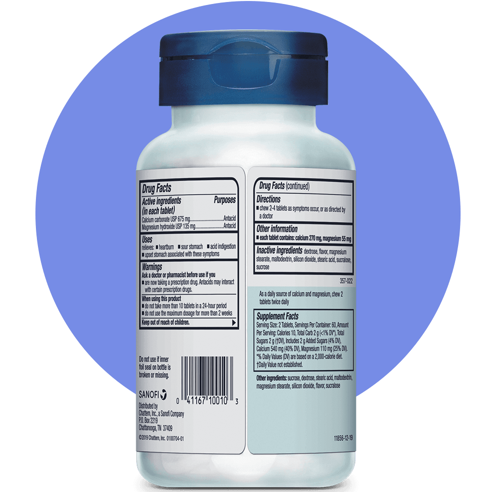 Rolaids® extra strength chewable tablets