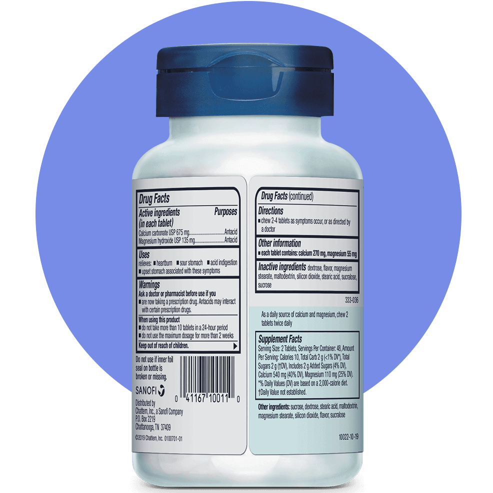 Rolaids® extra strength chewable tablets