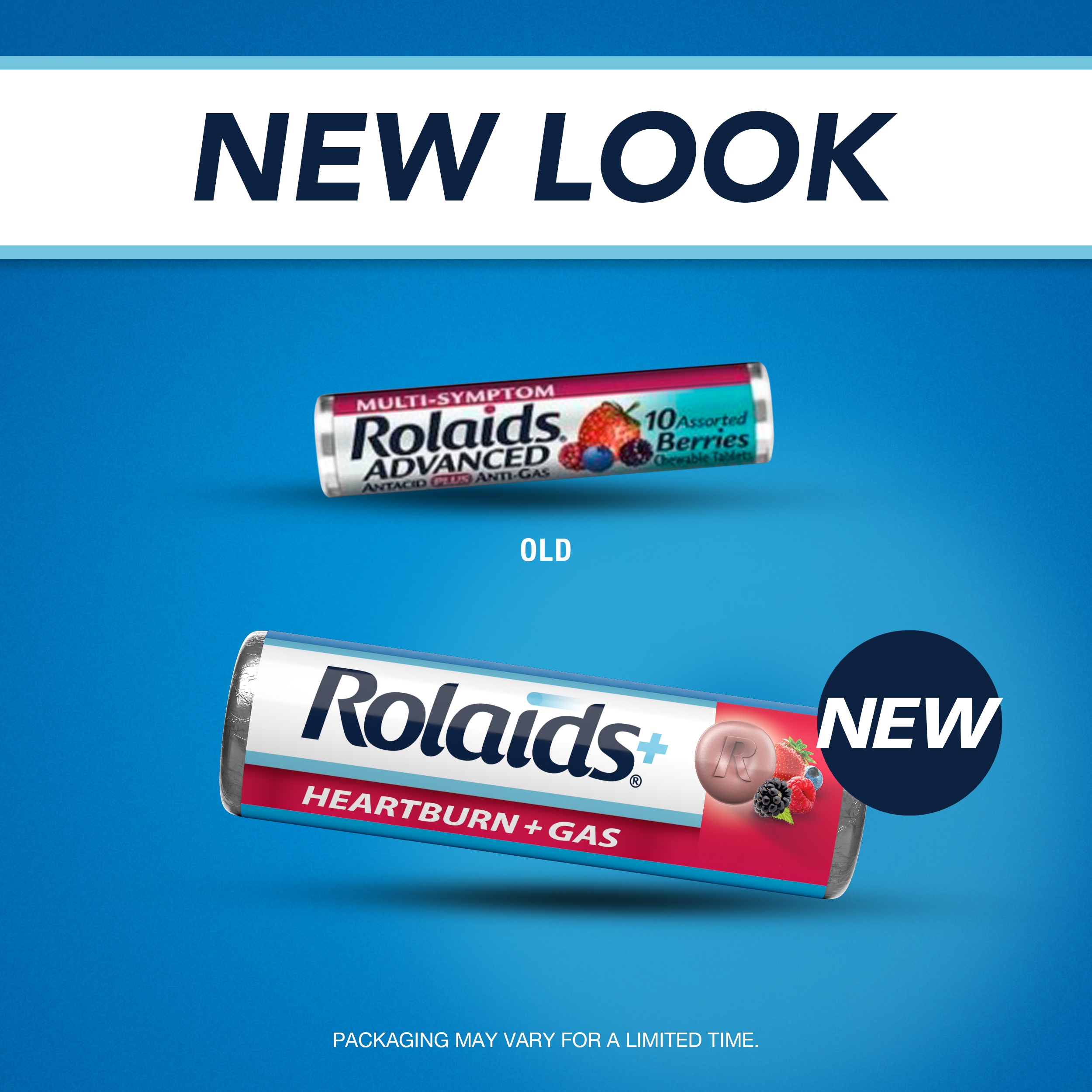 Rolaids® Heartburn + Gas, Assorted Berry, Heartburn And Gas Relief 1 X 10