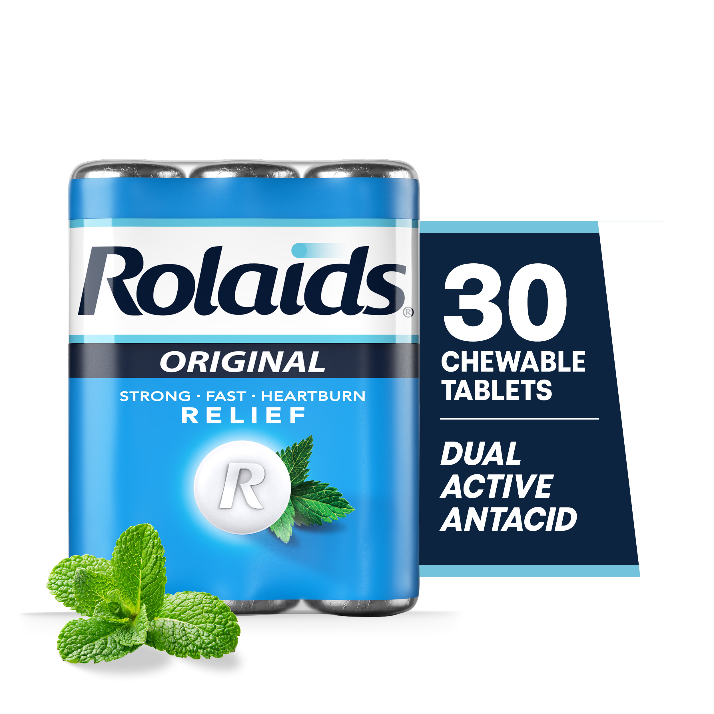 Rolaids® Original / Extra Strength Antacid Chewable Tablets - Mint 3x10ct