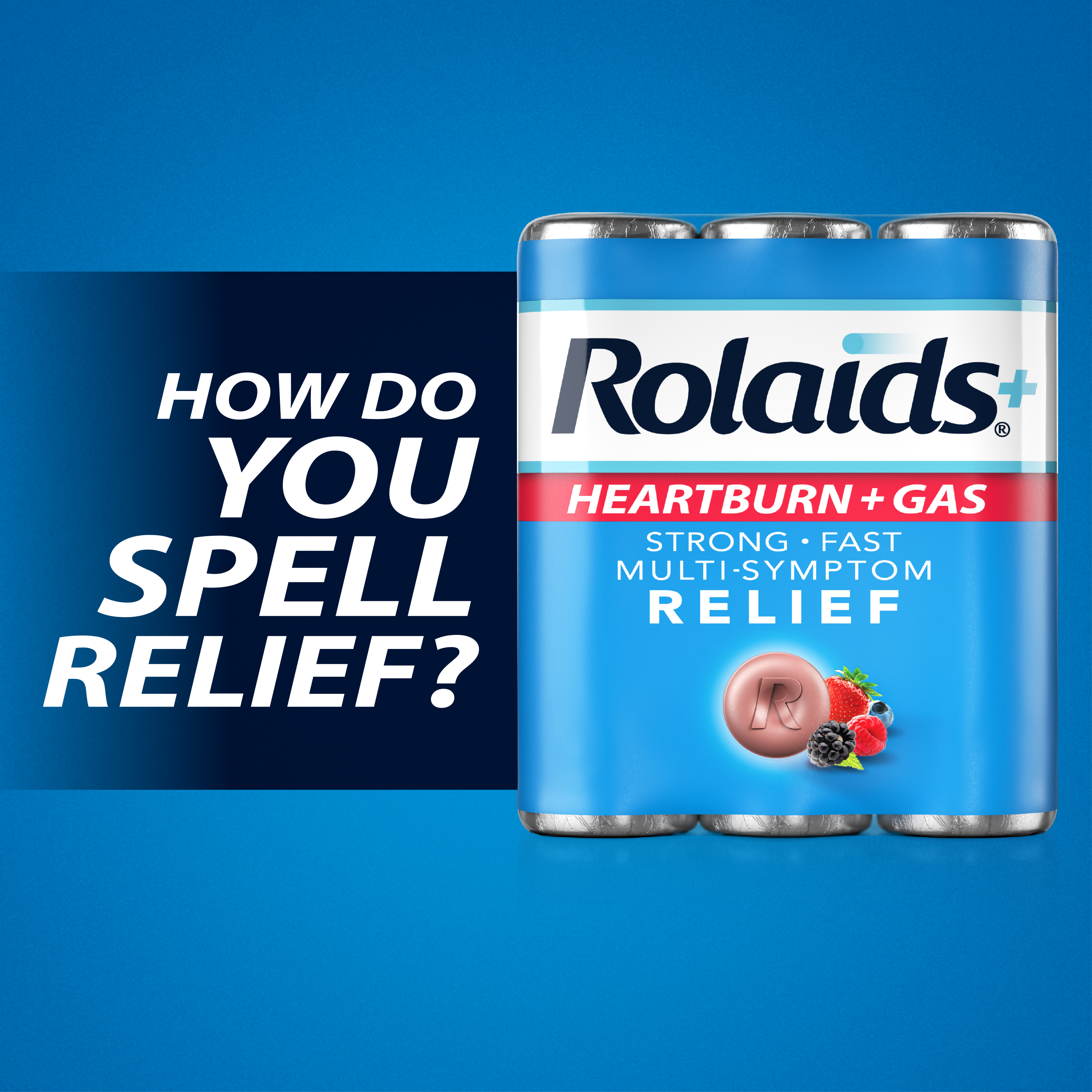 Rolaids® Advanced Antacid Plus Anti-Gas Chewable Tablets - H+G 3x10 Berry - 117077705