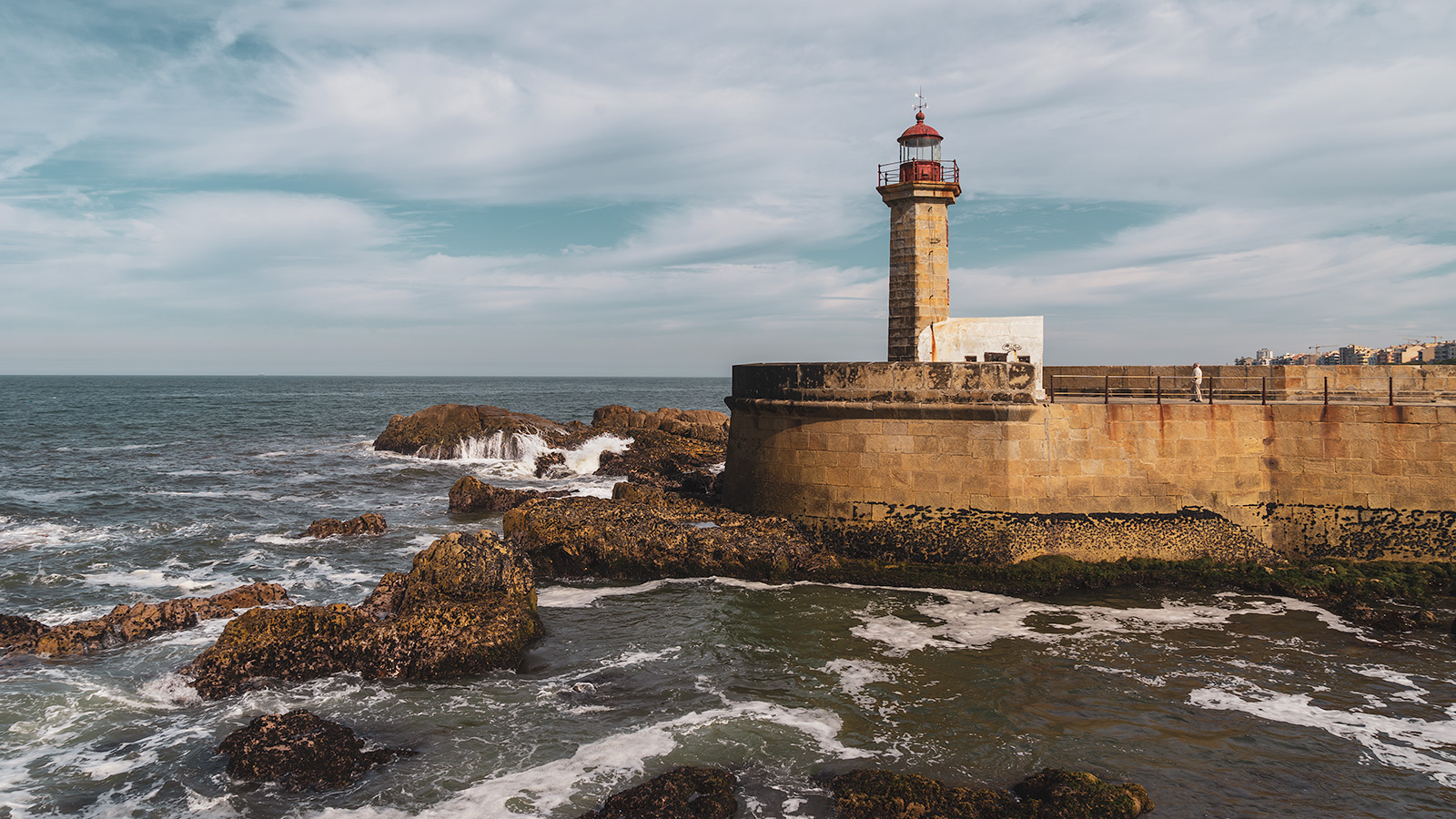 Felgueiras Lighthouse at Foz do Porto, Portugal