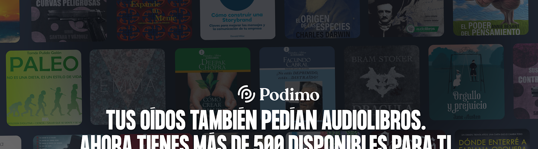 Ya tienes más de 500 audiolibros disponibles, en exclusiva, en Podimo