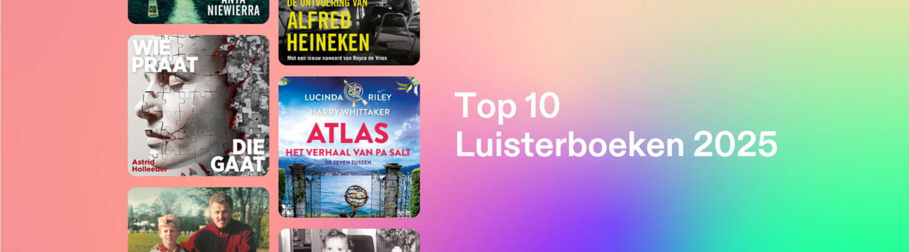 judas, wie praat die gaat, Luisterboeken, familliegeheimen afred eheinken ontvoering atlas lucinda riley camino