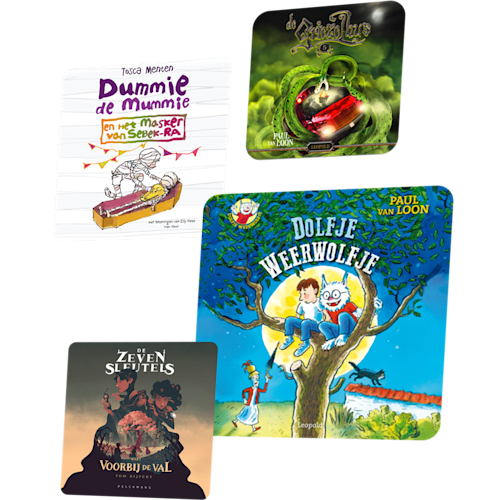 Dolfje weerwolfje, griezelbus, dummie de mummie zijn de avontuurlijkste luisterboeken voor kinderen die je kan vinden bij Podimo. Probeer nu 14 dagen gratis.