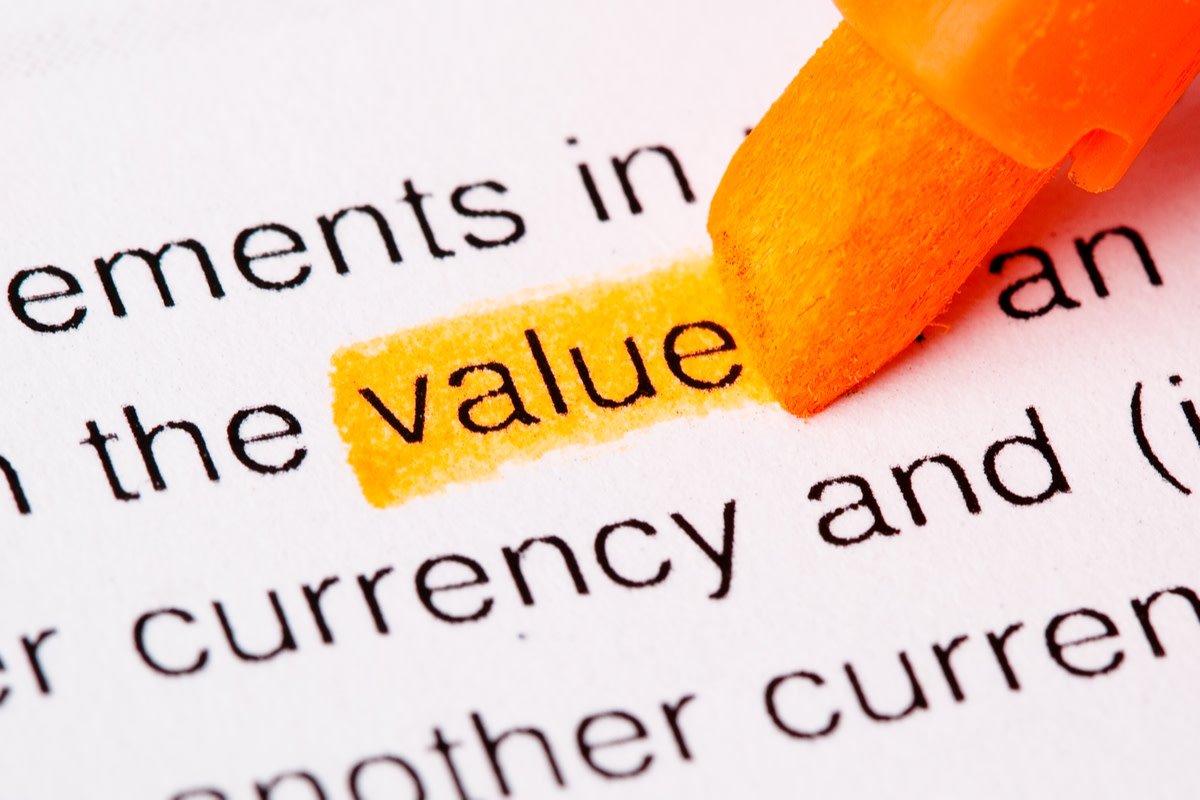 Value stock concept image