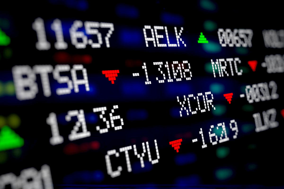 stock market exchange graph