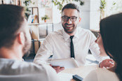 Cheerful financial advisor