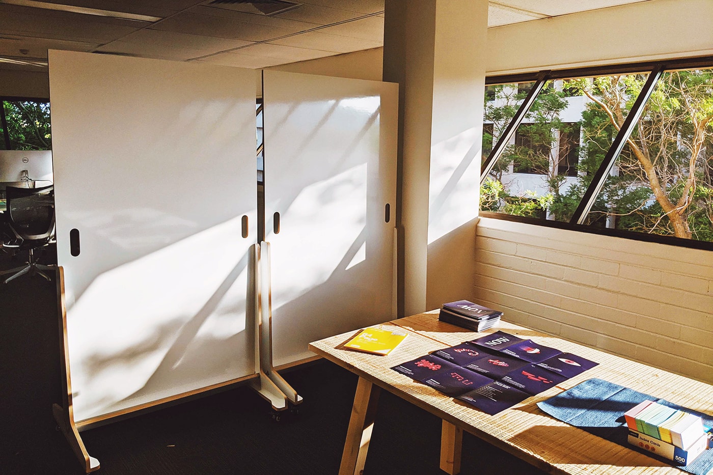 The Canberra office with training materials laying neatly on a desk