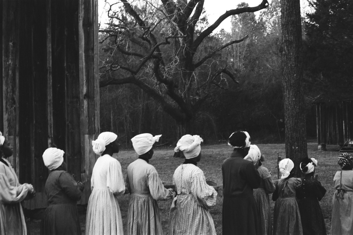 A reenactment of the Jonkonnu masquerade, held at Stagville Plantation in December 2019. Photo: Ra'il I'Nasah Kiam.