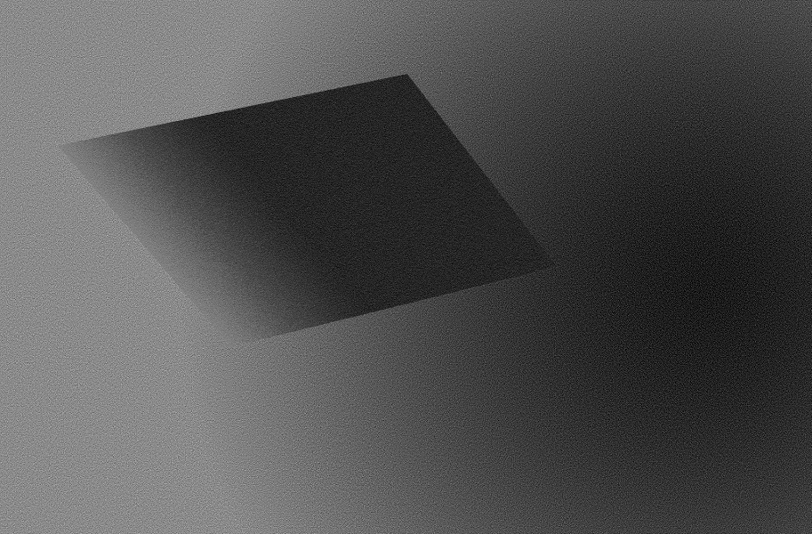 An abstract grey to black gradient parallelogram on a grey to black gradient.