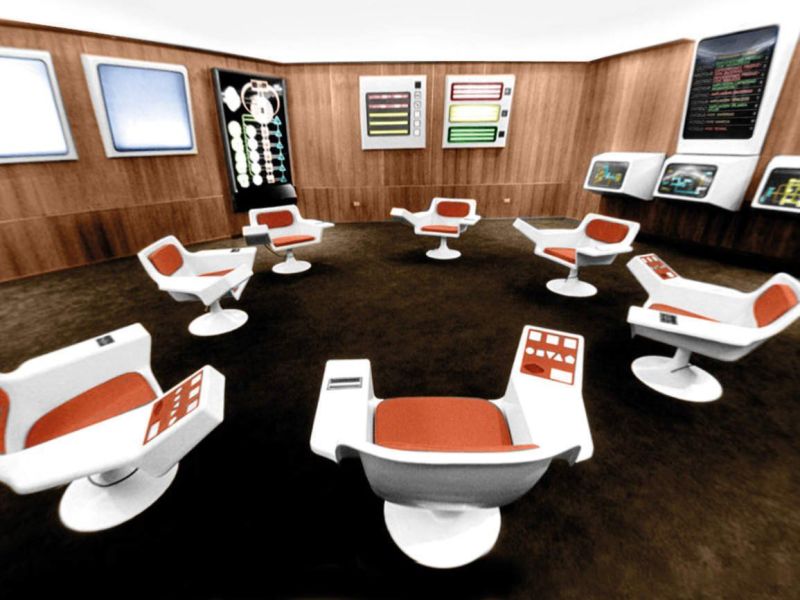 The operations room of Cybersyn.