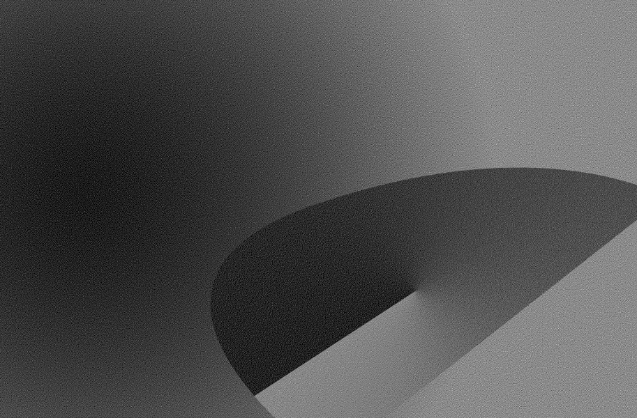 An abstract image of a greyscale gradient shape on top of a greyscale gradient background.