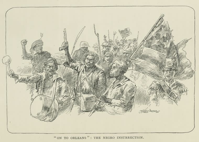 An illustration of the 1811 German Coast Uprising, CC via Wikimedia Commons.